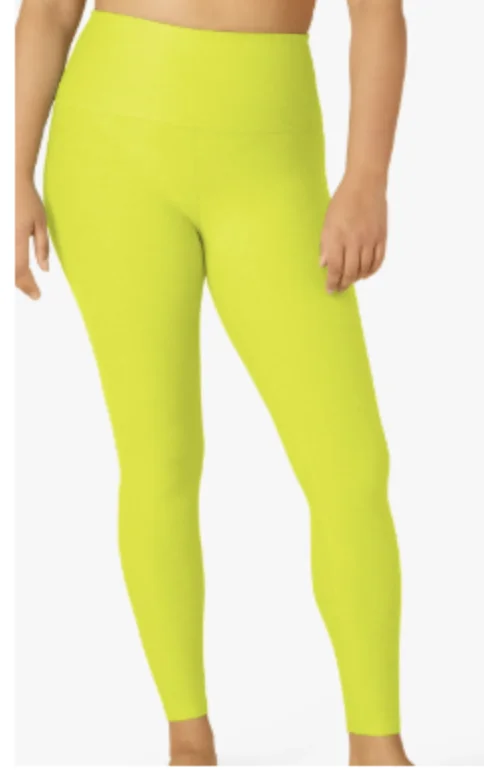 Beyond Yoga At Your Leisure High Waist Leggings In True Chartreuse